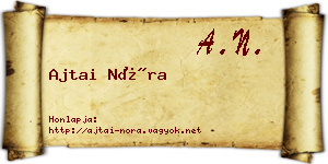 Ajtai Nóra névjegykártya